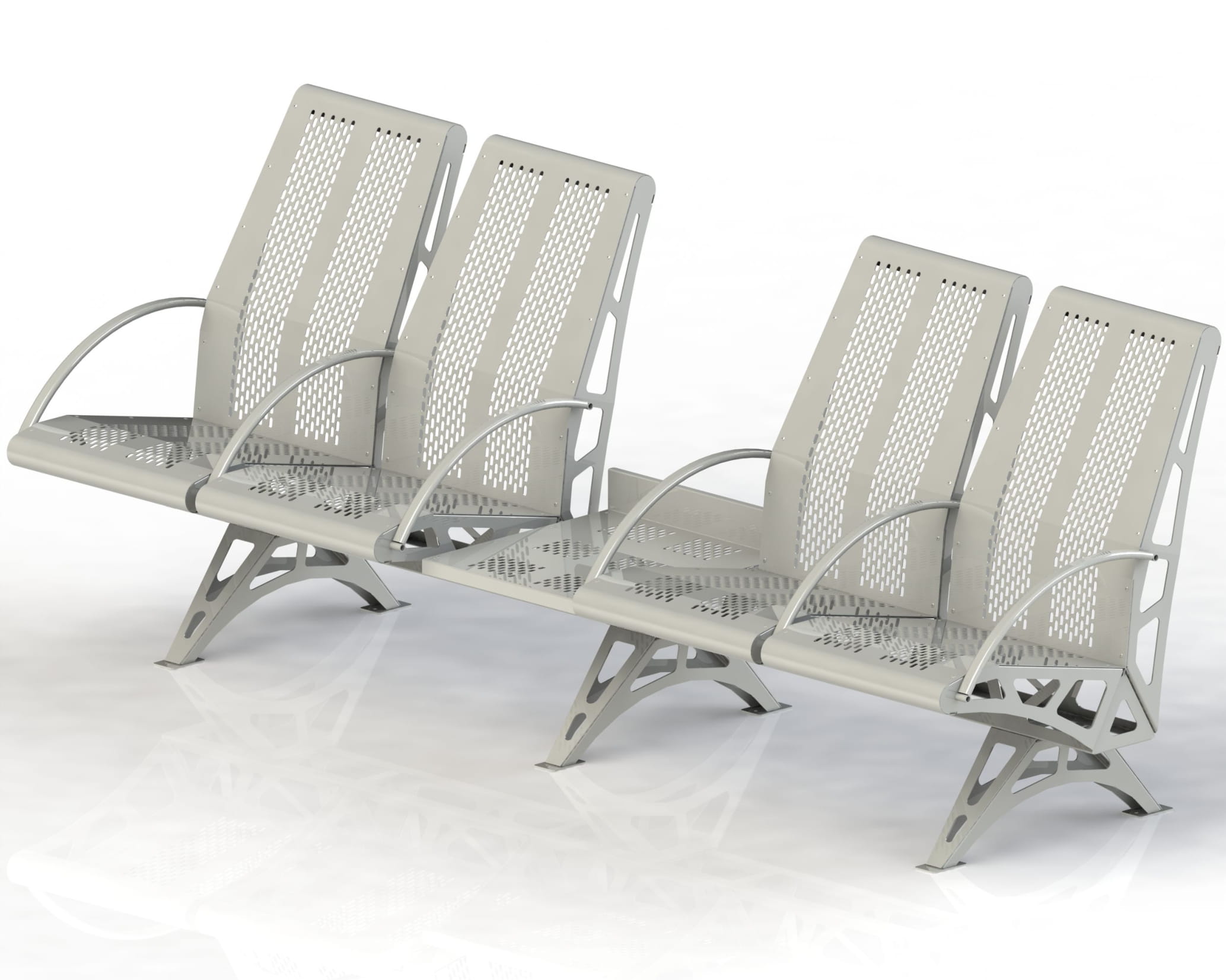 Лавка Аерофорум 4-хсекц + столик фарбована ЗАВОД ФРУНЗЕ